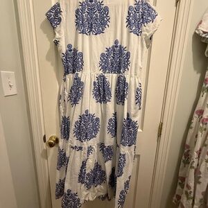 Fox & Hen Blue blockprint dress